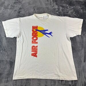 Vintage 80s‎ USAF Air Force T-Shirt M Delta Superior Weight Made in USA 50/50